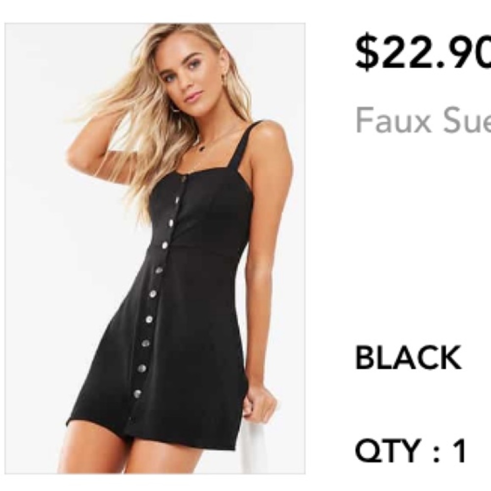Suede button down dress